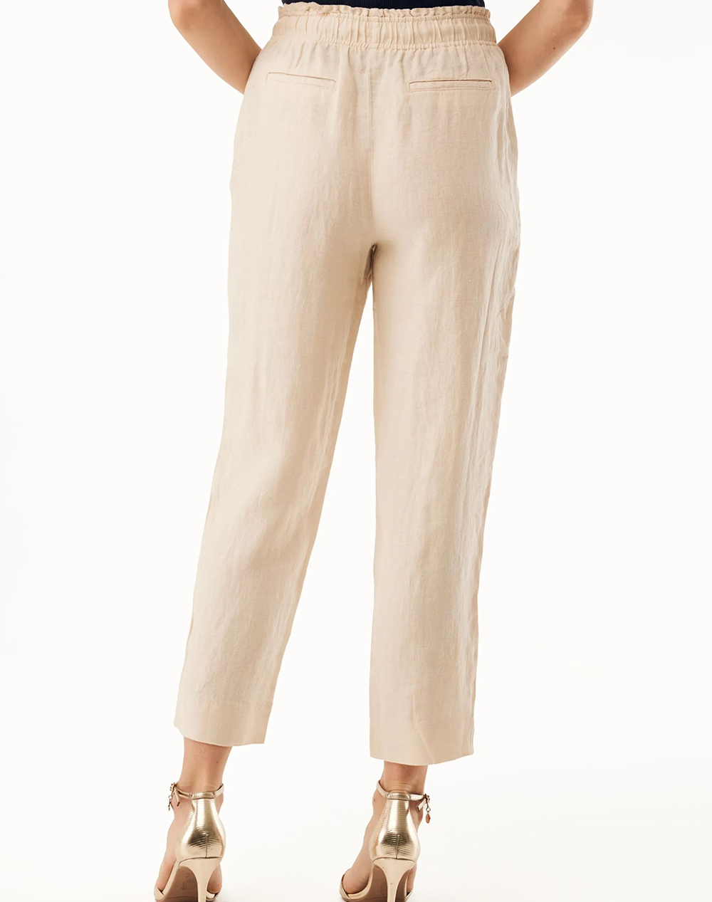MEXX Linen pants tapered fit MF007003561W-131308 SandyBrown