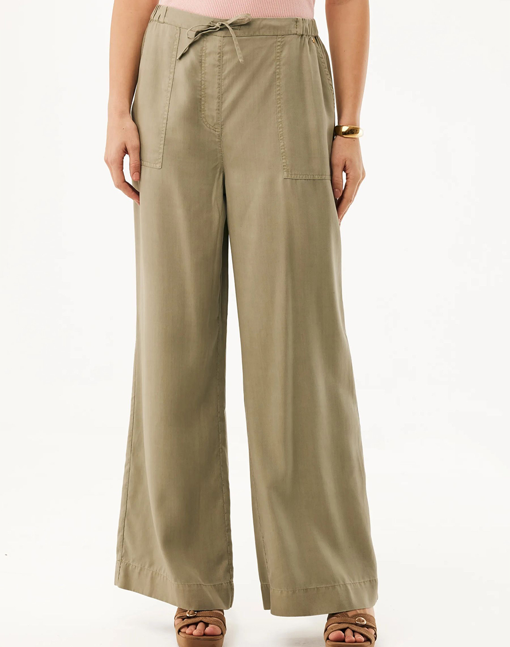 MEXX Lyocell pants wide leg MF007004061W-190417 Khaki