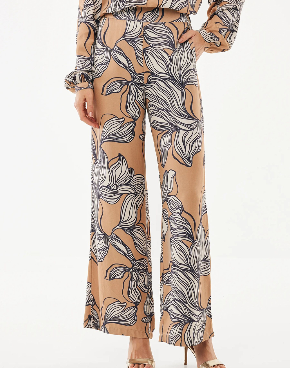 MEXX Graphic flower print pants wide leg MF007000361W-300007 Multi