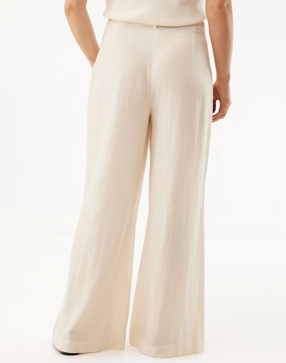 MEXX Linen mix slub pants wide leg MF007004461W-110605 OffWhite φωτογραφία
