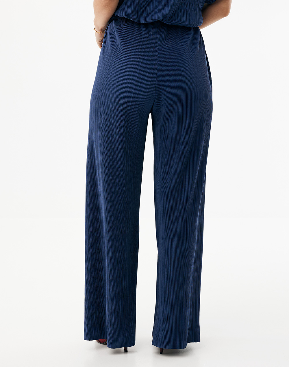 Mexx Plisse Pants Mf007003961W-193920 Midnightblue Γυναικεία ρούχα παντελόνια Υφασματινα Politikos Shop Πολιτικός