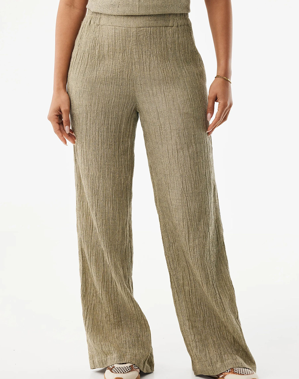 MEXX Crincle pants wide leg MF007004361W-150927 Khaki