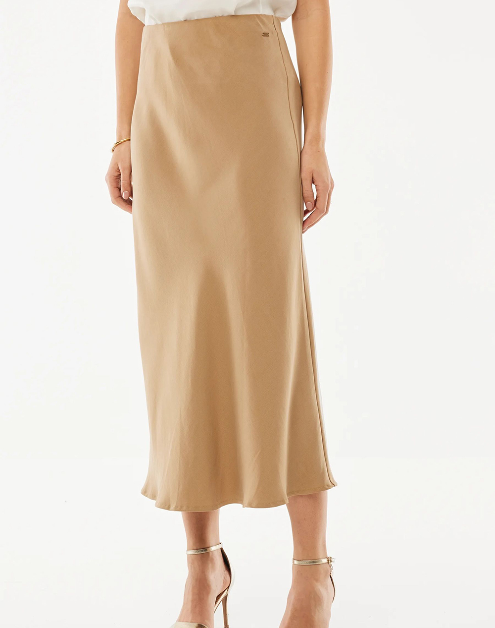 MEXX Dull satin midi skirt MF007400961W-161334 Tan