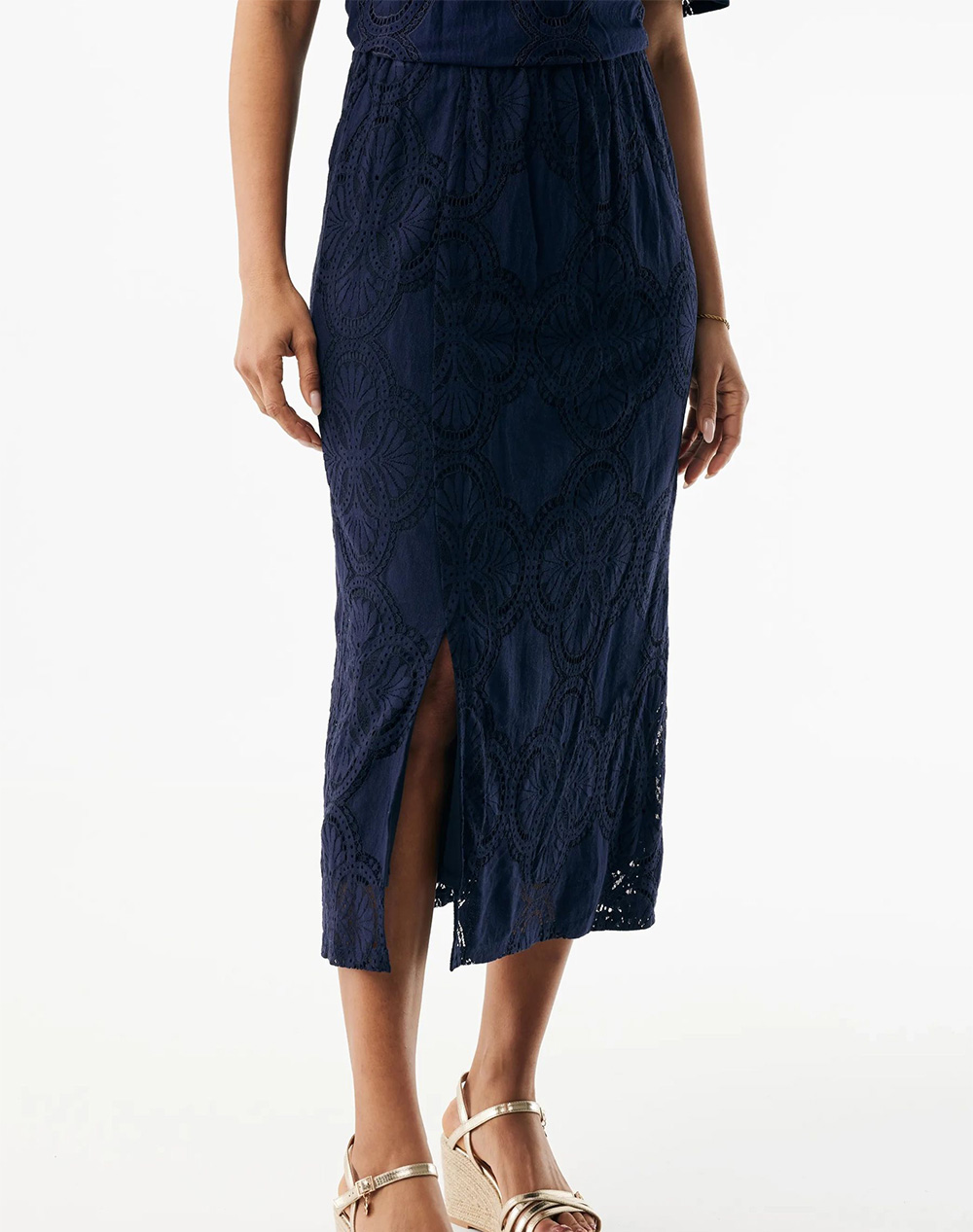 MEXX Lace pencil skirt MF007400661W-193920 DarkBlue