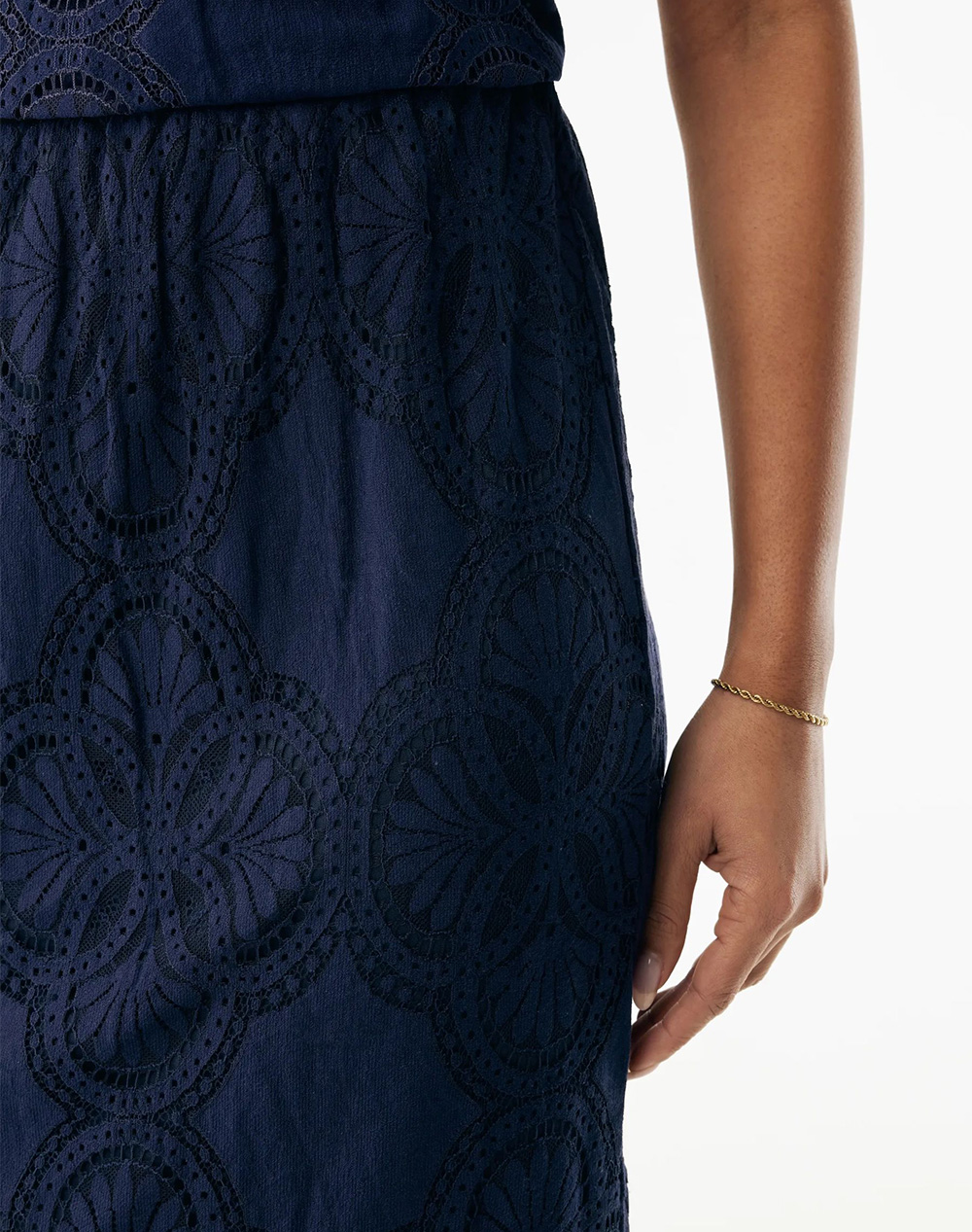 Mexx Lace Pencil Skirt Mf007400661W-193920 Darkblue Γυναικεία ρούχα φούστες Politikos Shop Πολιτικός
