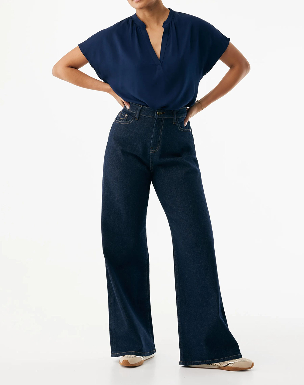 Mexx Petulia Blouse Mf006100661W-01-193920 Midnightblue Γυναικεία ρούχα μπλούζες Τοπ Κορμακια Politikos Shop Πολιτικός