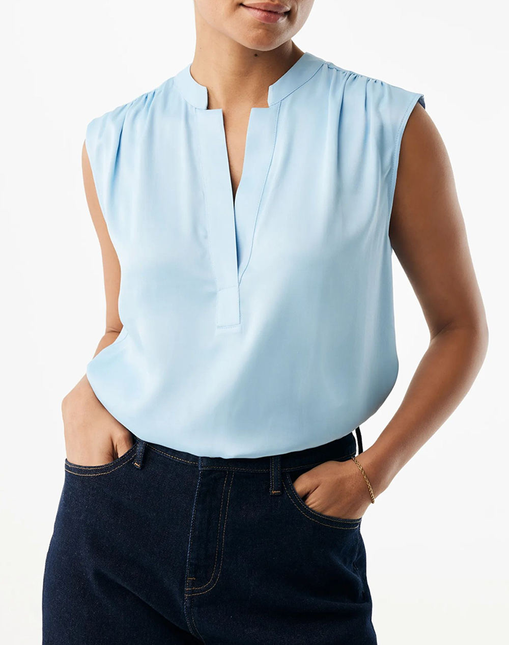 MEXX VIOLET Satin blouse MF006100461W-144121 LightBlue