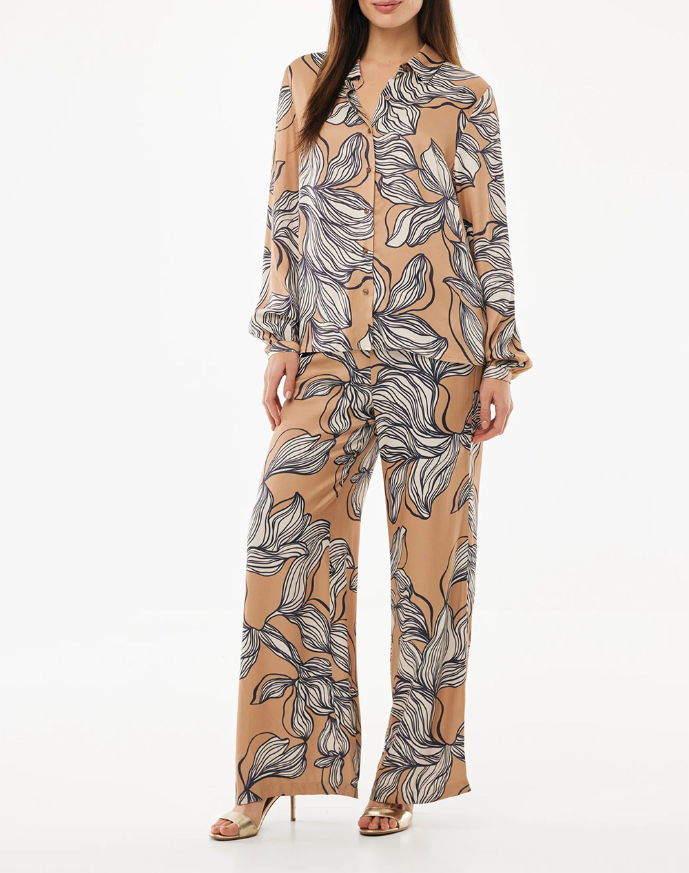 Mexx Graphic Flower Print Blouse Mf006100961W-300007 Multi Γυναικεία ρούχα πουκάμισα Politikos Shop Πολιτικός
