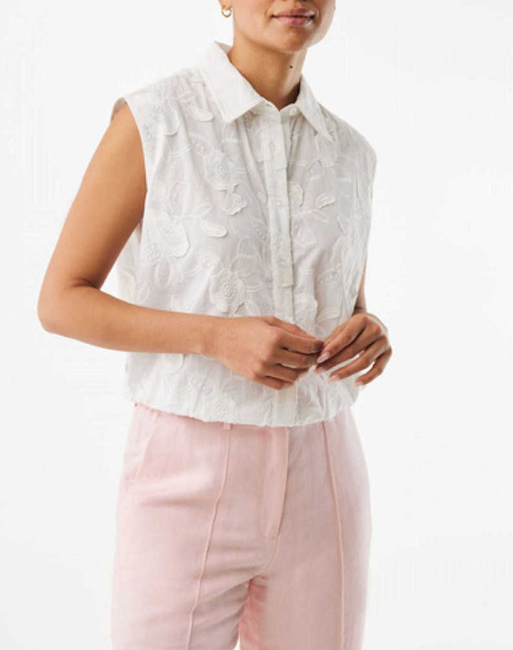 MEXX 3D flower blouse MF006103261W-110601 White