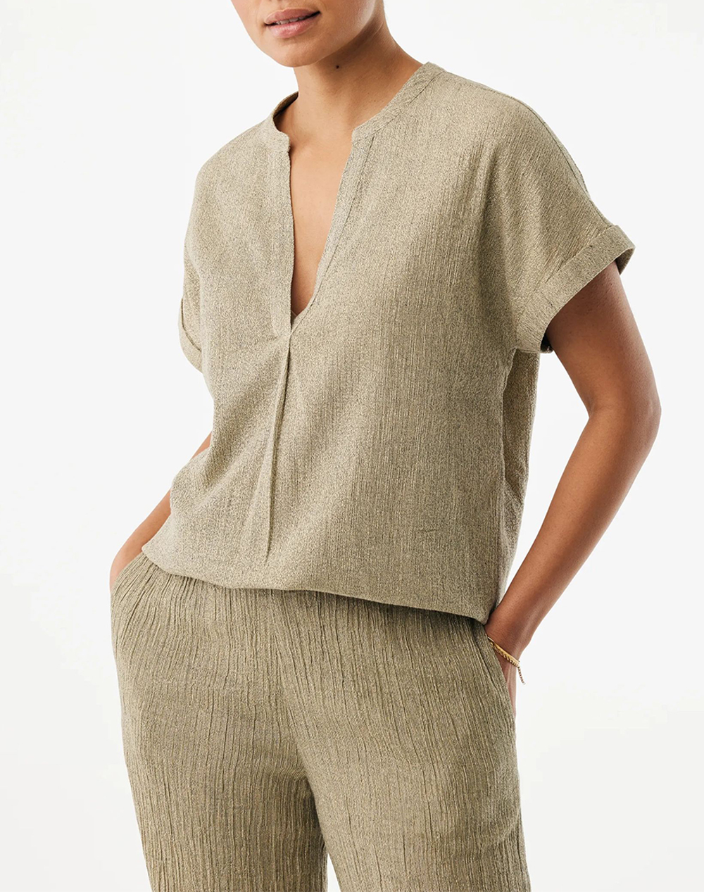 MEXX Crincle blouse MF006102261W-150927 Khaki