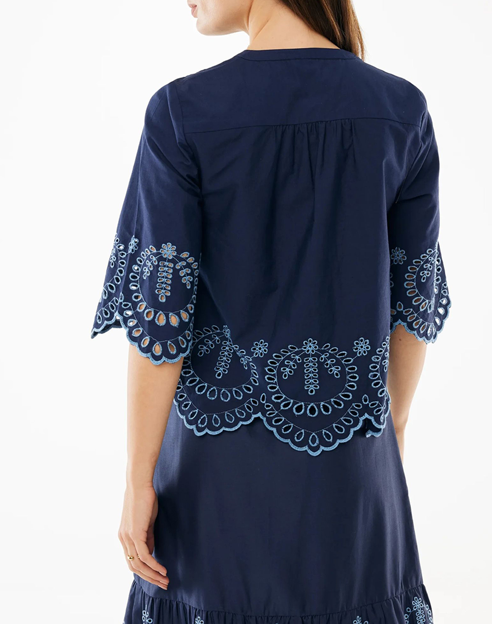 MEXX MEXX Poplin embroidery blouse MF006103361W-193920 DarkBlue - 2