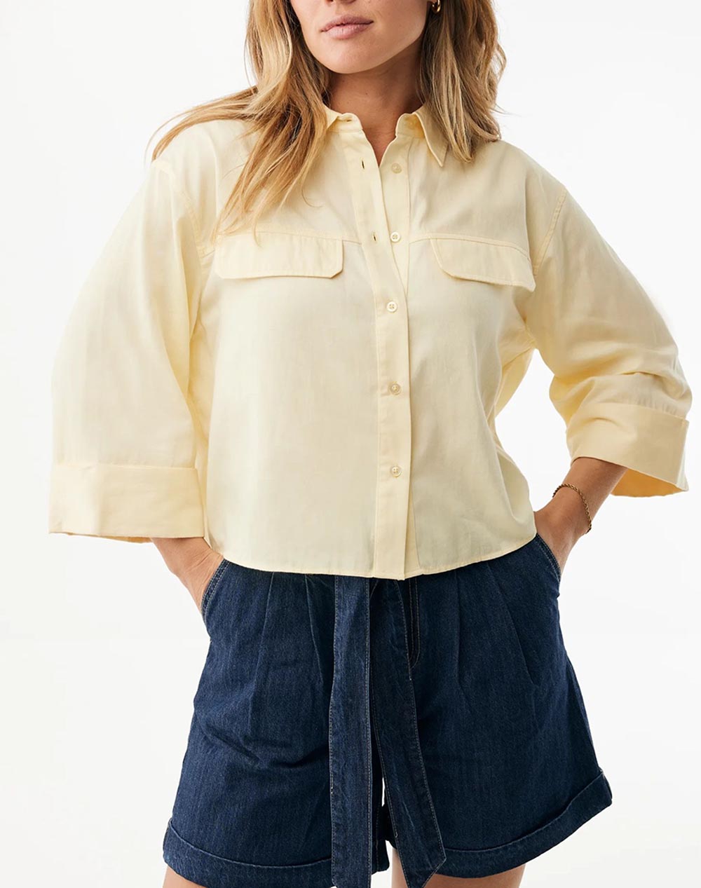MEXX Boxy poplin blouse MF006102861W-120715 LightYellow