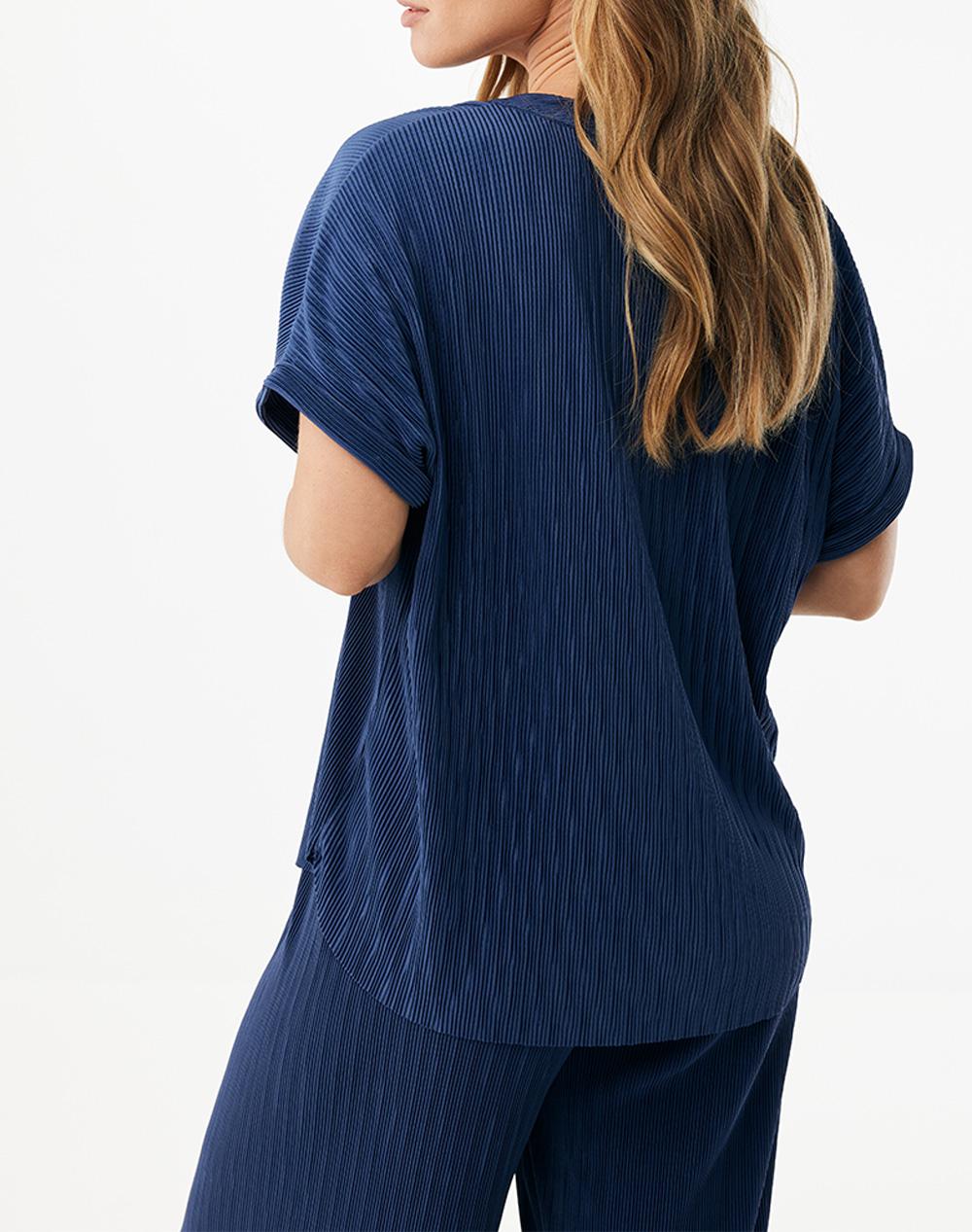 MEXX MEXX Plisse top MF007702161W-193920 MidnightBlue - 2