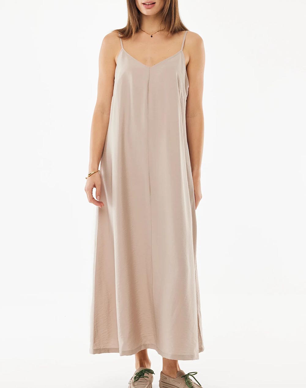 MEXX Hammered slip dress MF006302561W-160906 SandyBrown