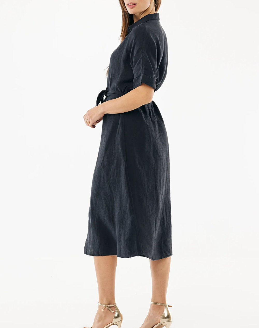 MEXX Flared linen dress MF006301761W-193911 Black