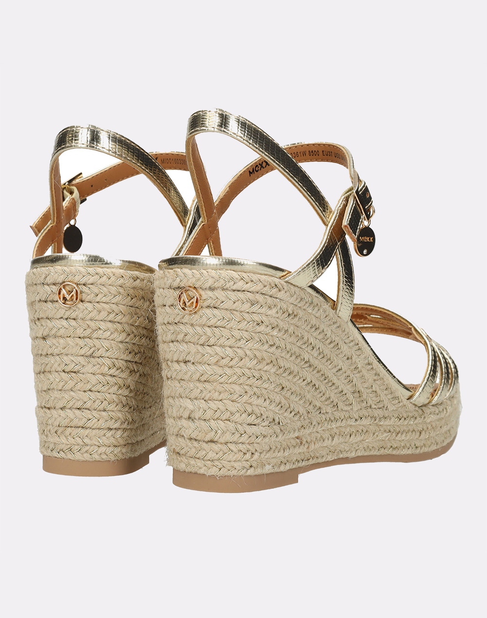 Mexx Noemi Pakina Heeled Sandal Mi001603361W-8500 Gold Γυναικεία παπούτσια Εσπαντριγιες Σανδαλια Politikos Shop Πολιτικός