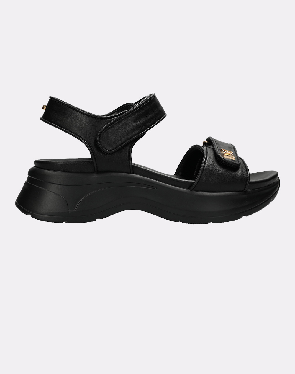 Mexx Γυναικεία Wedge Σανδάλια Μαύρο Οικολογικό Δέρμα