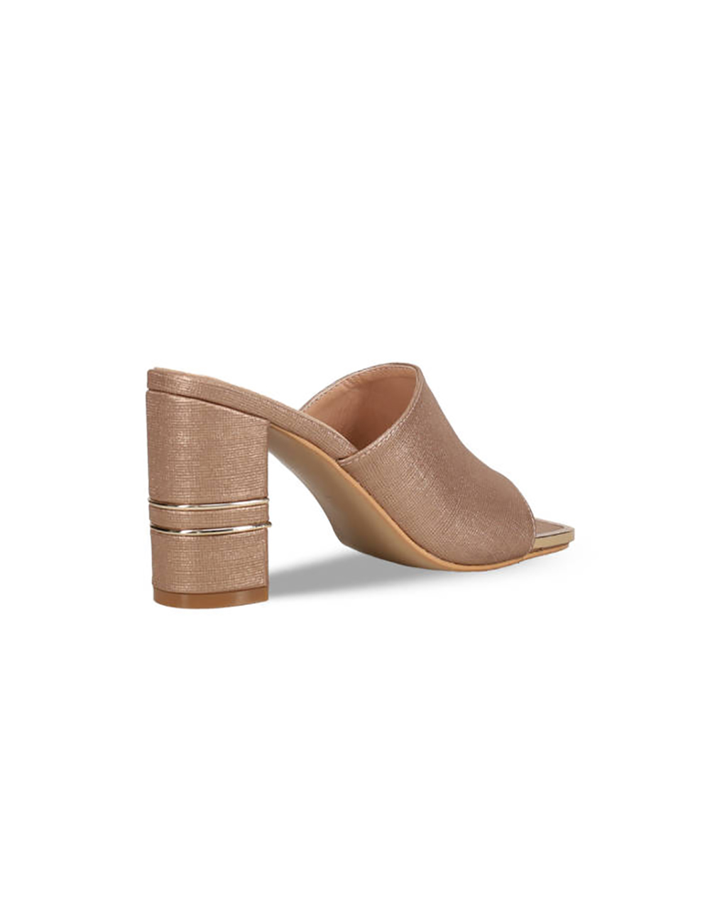 Migato Σανδ Μτλκ με Μεταλο Στο Τακουνι Rose 100030900025-Rose Gold Rosegold Γυναικεία παπούτσια Πεδιλα Politikos Shop Πολιτικός