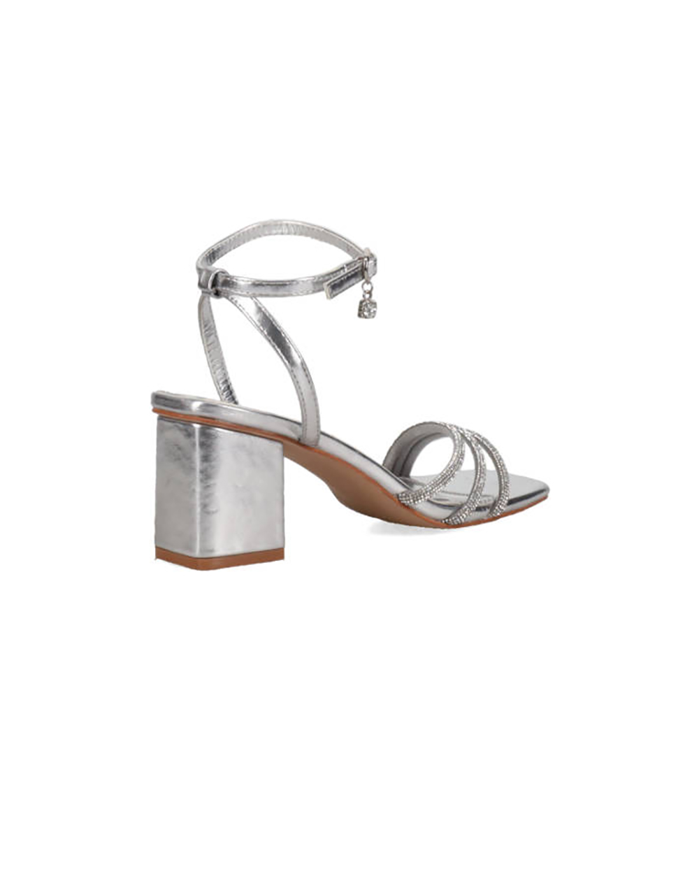 Migato Πεδ Μτλκ με Λουρ Διακ Στρας Silver 100046936017-Silver Metallicsilver Γυναικεία παπούτσια Πεδιλα Politikos Shop Πολιτικός