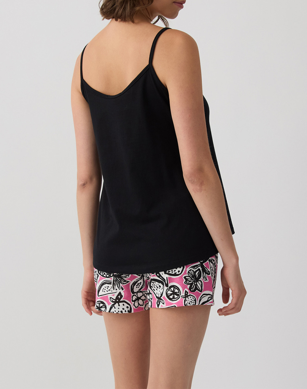 Minerva Πυζ Γυν Μπρτ Fruits 90-53247-045 Black Γυναικεία Homewear Πιτζαμες Politikos Shop Πολιτικός