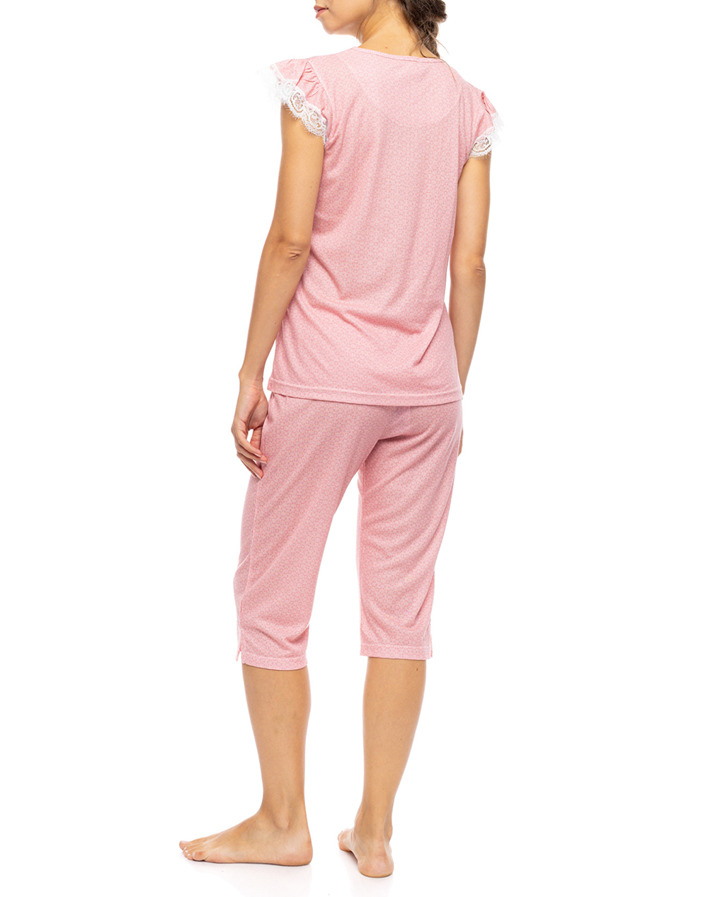 PINK LABEL PYJAMAS CAPRI SUMMER GEO S1591-RASPBERRY Pink φωτογραφία