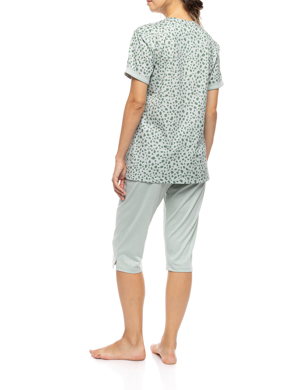 PINK LABEL PYJAMA CAPRI JADE LEO S1572-TYPE LightGreen φωτογραφία