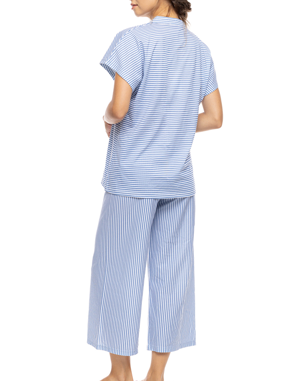 PINK LABEL PYJAMA LONG PANTS MARINIERE S1595-TYPE SkyBlue φωτογραφία