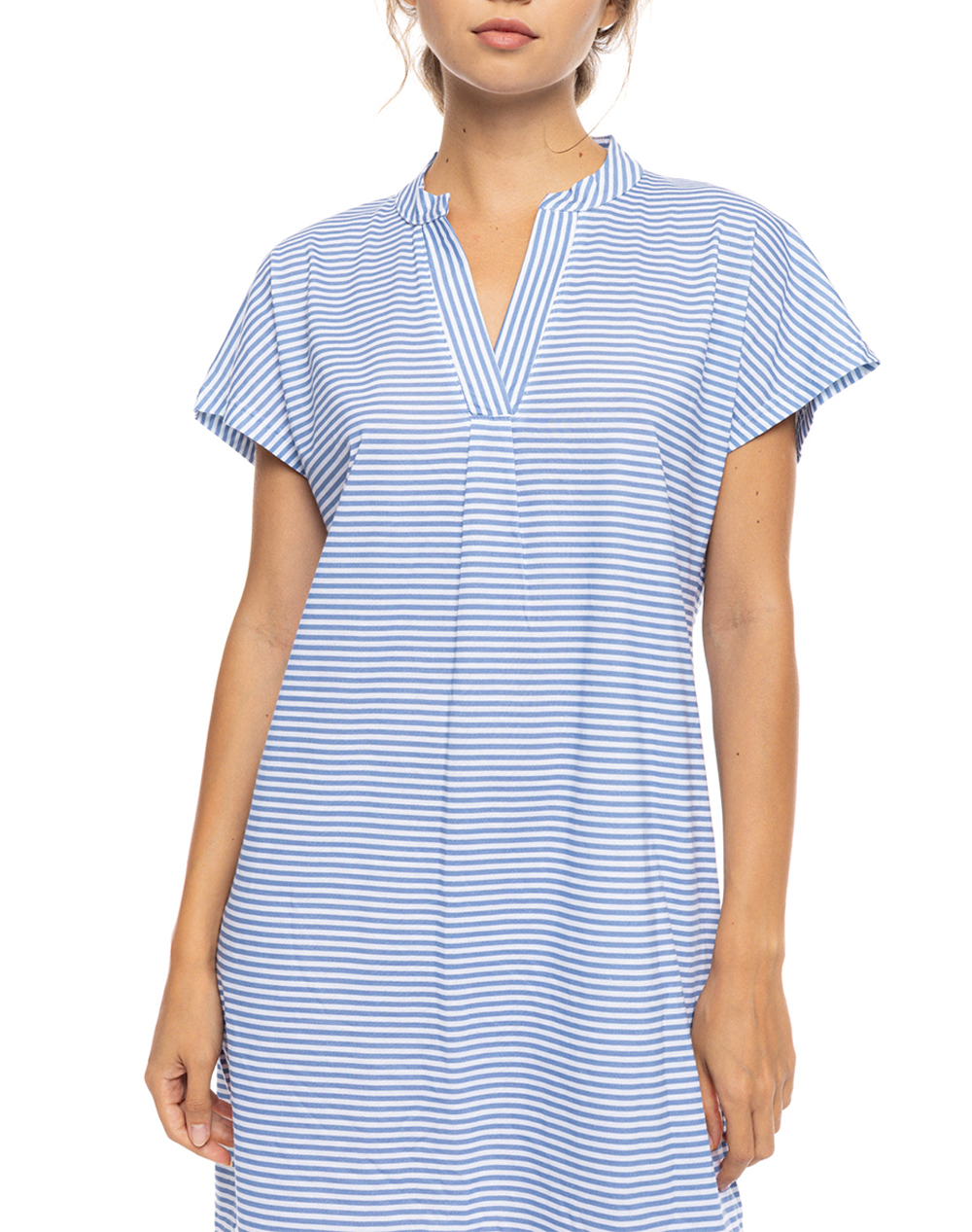 Pink Label Nightgown Mariniere S1596-Type Lightblue Γυναικεία Homewear Νυχτικα Politikos Shop Πολιτικός