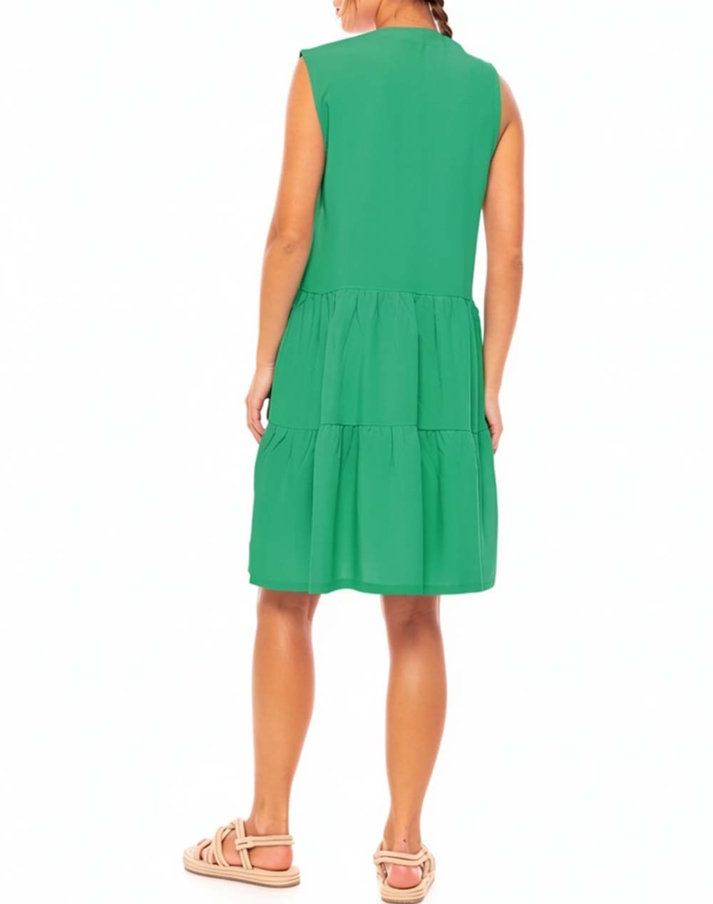 PINK LABEL BEACHWEAR SOLID BN-295-SEA GREEN Green φωτογραφία