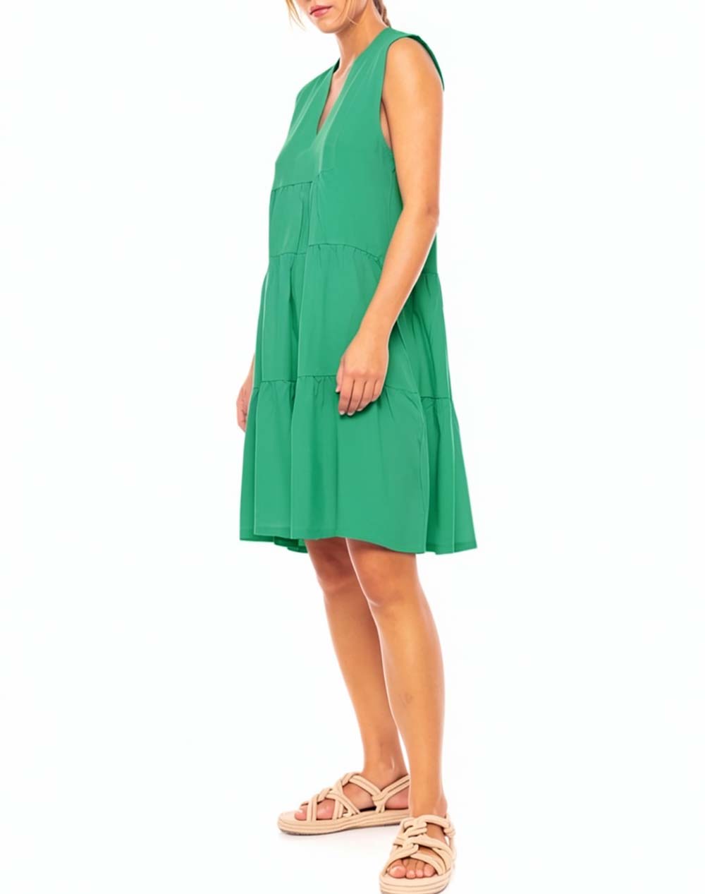 PINK LABEL BEACHWEAR SOLID BN-295-SEA GREEN Green φωτογραφία