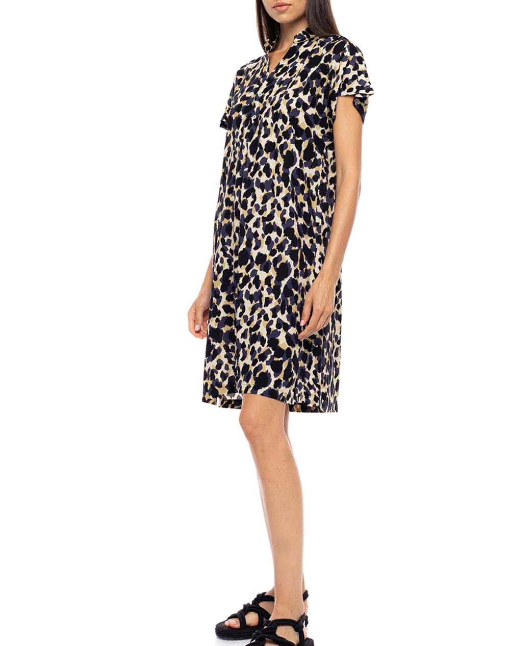 Pink Label Beachwear Yellow Leopard B703-Type Mixed Γυναικεία αξεσουάρ Καφτανια Politikos Shop Πολιτικός