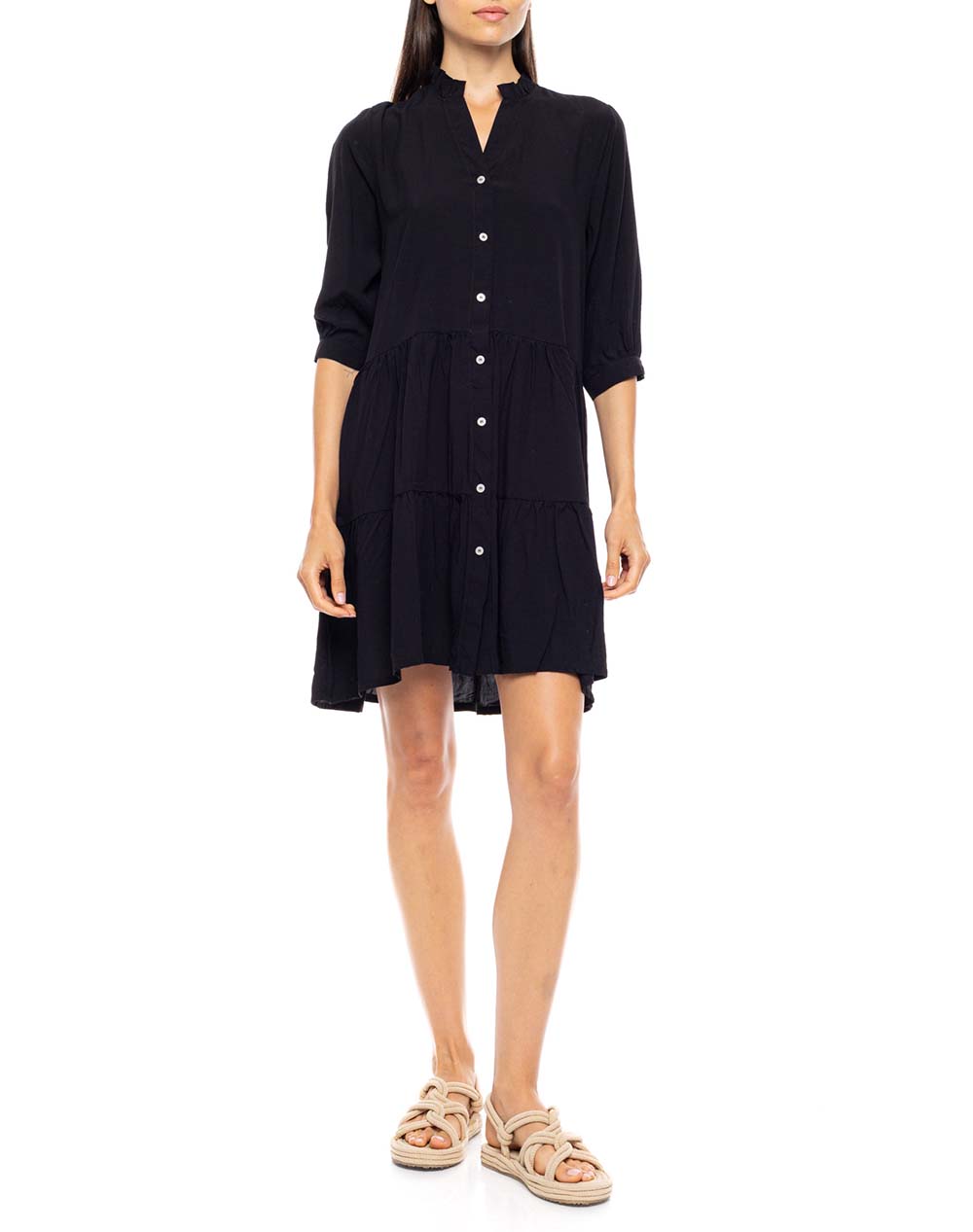 PINK LABEL PINK LABEL BEACHWEAR SOLID BN-287-67 Black