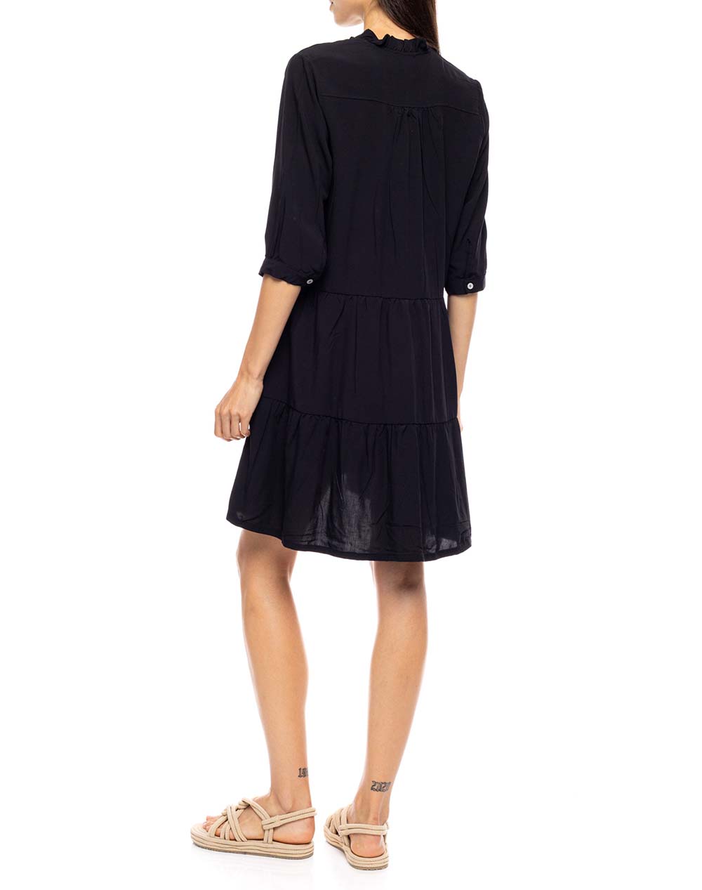 PINK LABEL BEACHWEAR SOLID BN-287-67 Black φωτογραφία
