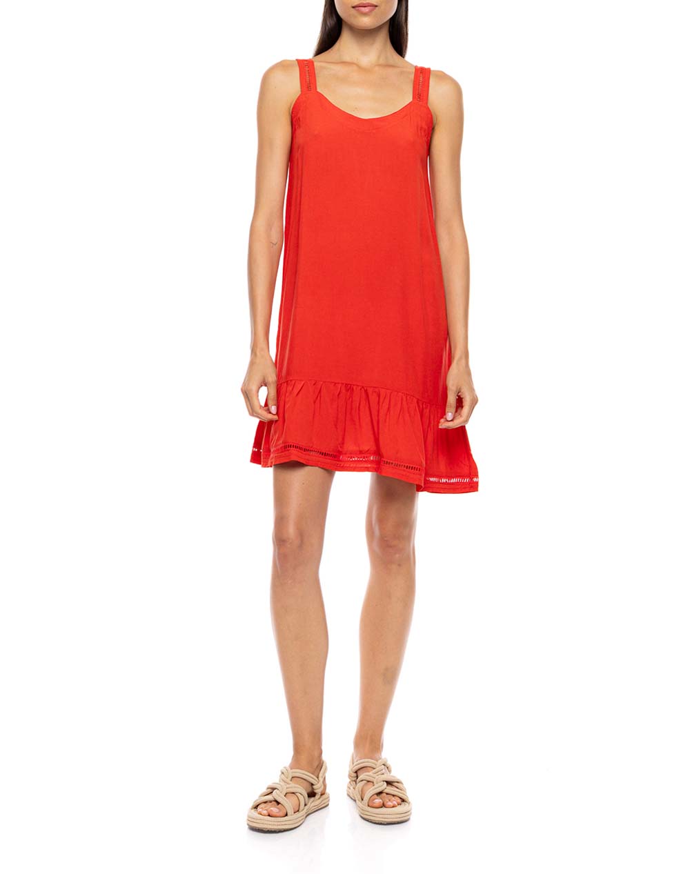 PINK LABEL BEACHWEAR SOLID BN-291-67 Red