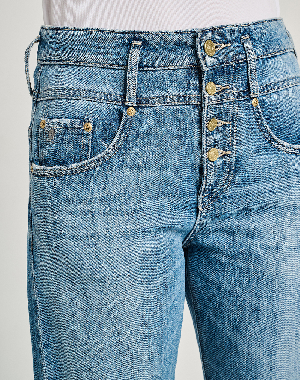 Staff Irene Hero 2 Wmn Pant Cropped 100%Co 5-913 060 B3 055- 00 Denimlightblue Γυναικεία ρούχα παντελόνια Jean 5P Cargo Politikos Shop Πολιτικός
