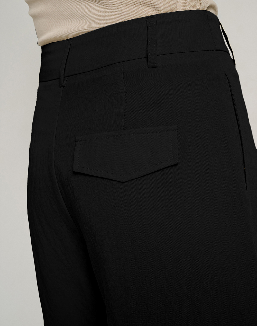 Staff Sandy Highwaist Pant 95%Lyocell 5%Nylon 60-007 055-Ν0090 Black Γυναικεία ρούχα παντελόνια Υφασματινα Politikos Shop Πολιτικός