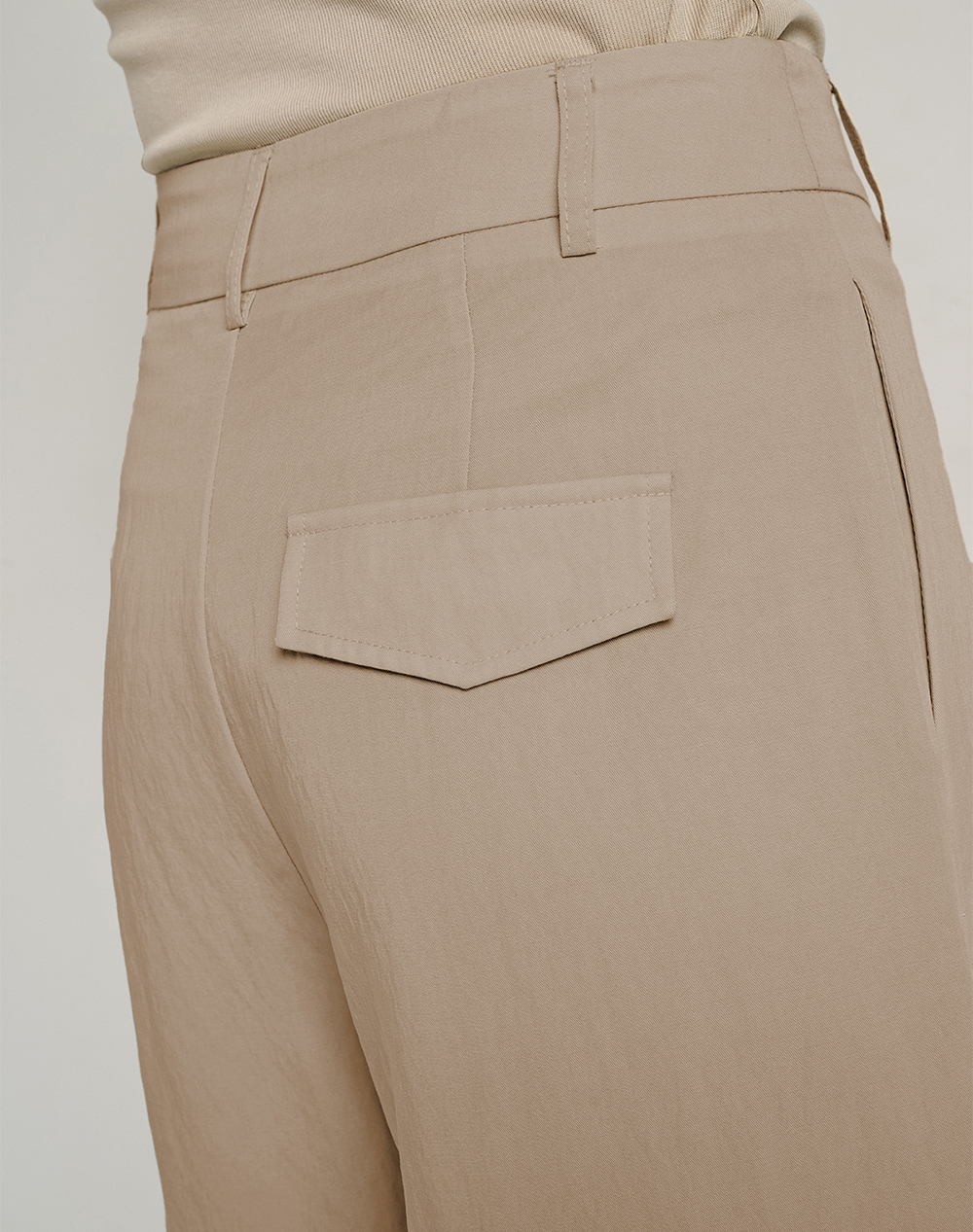 Staff Sandy Highwaist Pant 95%Lyocell 5%Nylon 60-007 055-Ν0076 Sandybrown Γυναικεία ρούχα παντελόνια Υφασματινα Politikos Shop Πολιτικός