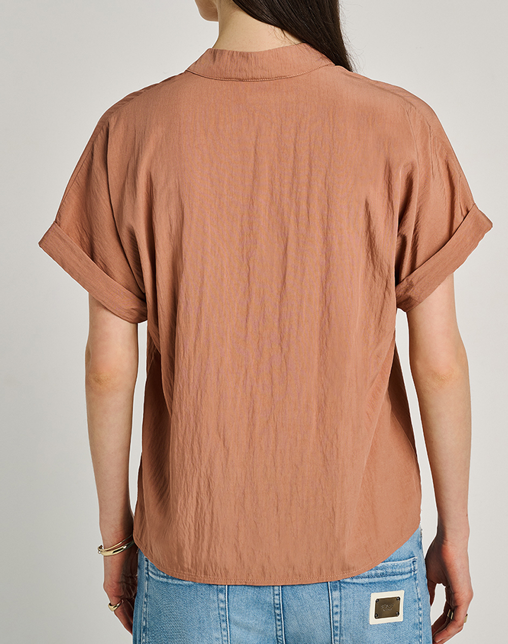 STAFF STAFF Hannah Short Sleeve Shirt 75%Rayon 25%Nylon 62-203.055-Ν1119 Firebrick - 2