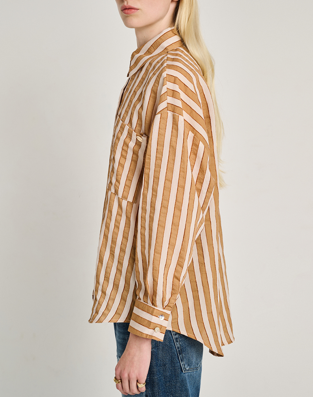 Staff Kylie Long Sleeve Shirt 64%Pol 36%Rayon 62-009 055-Ν1119 Mixed Γυναικεία ρούχα πουκάμισα Politikos Shop Πολιτικός