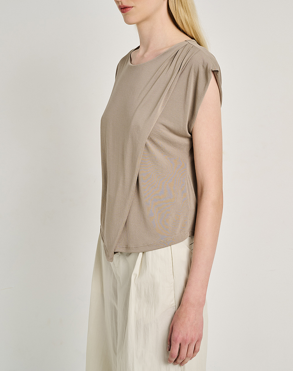 Staff Destiny Sleeveless Top 63-404 055-Ν0076 Sandybrown Γυναικεία ρούχα μπλούζες Τοπ Κορμακια Politikos Shop Πολιτικός