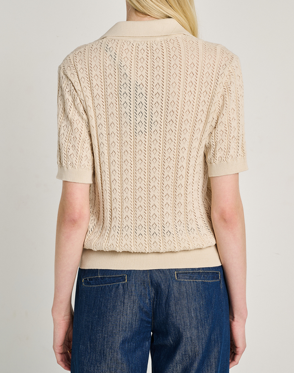 STAFF STAFF Kate Polo Short Sleeve Knit 63-201.055-Ν9947 Biege - 2