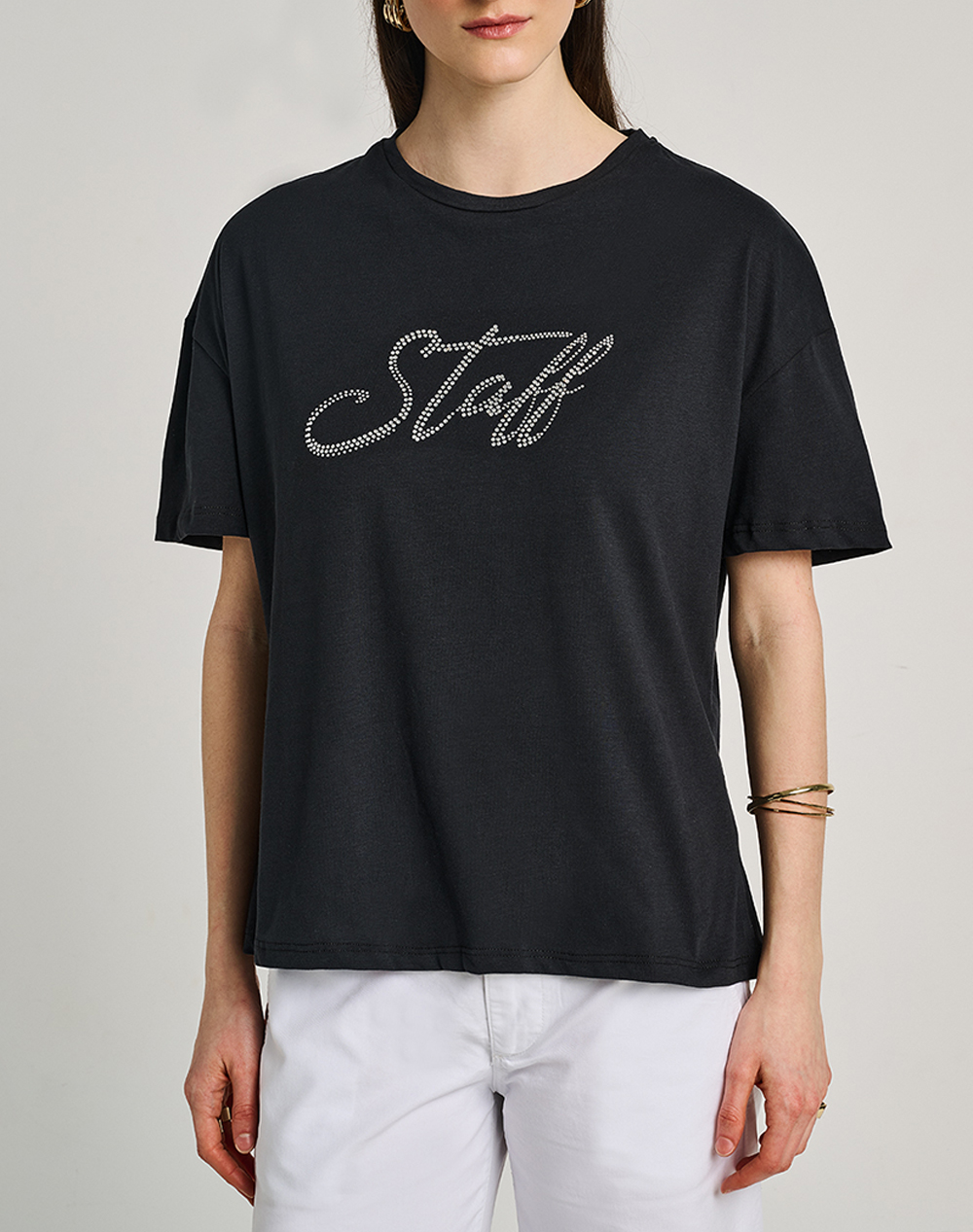 STAFF Wendy T-Shirt Short Sleeve 100% Cotton 63-002.055-Ν0090 Black