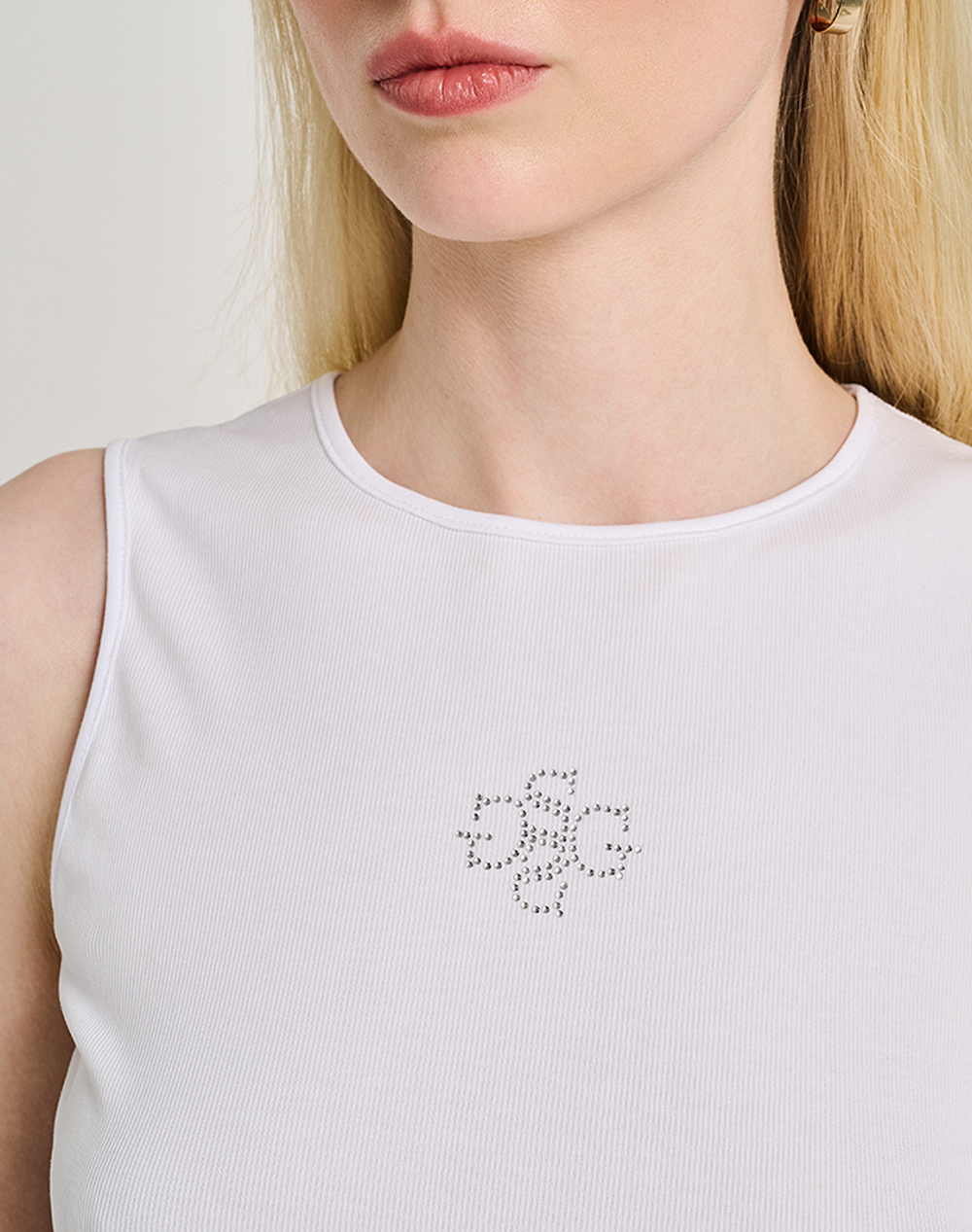 Staff Pansy Sleeveless Top Lenzing Modal 63-403 055-Ν0010 White Γυναικεία ρούχα μπλούζες Τοπ Κορμακια Politikos Shop Πολιτικός