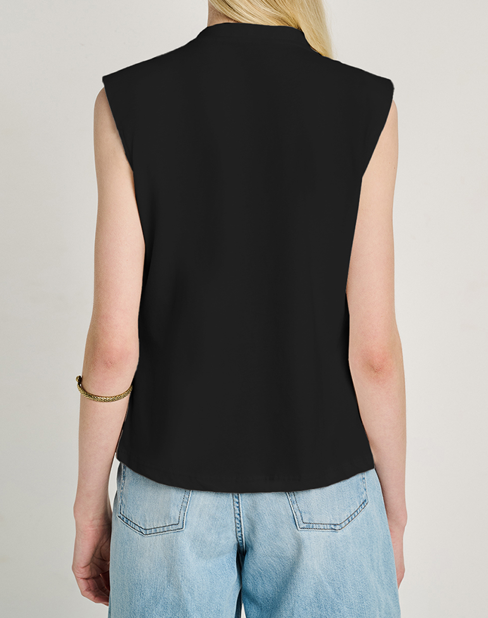 STAFF STAFF Υοκο Sleeveless Top 100% Cotton 63-402.055-Ν0090 Black - 2