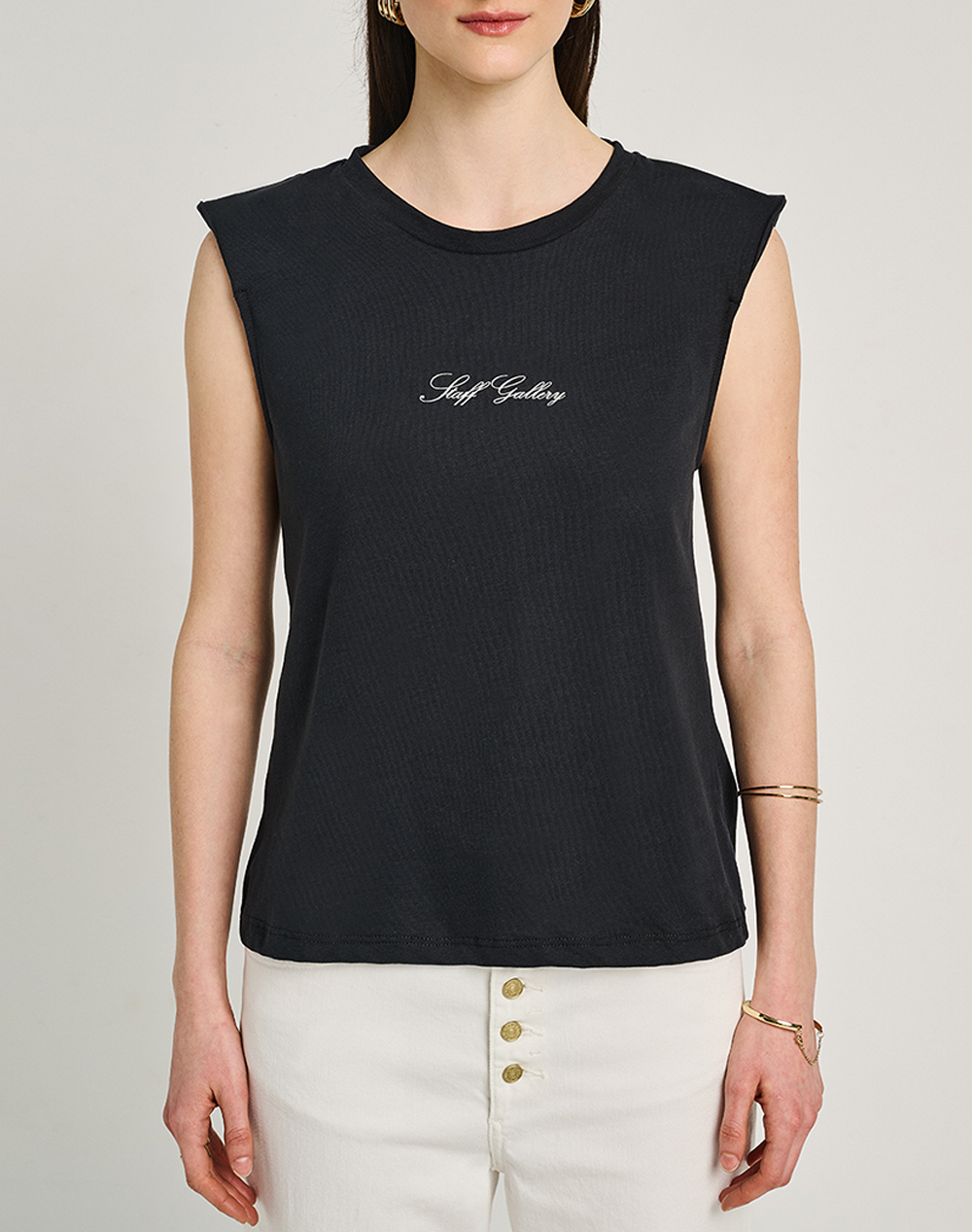STAFF Αmber Sleeveless Top 100% Cotton 63-401.055-Ν0090 Black