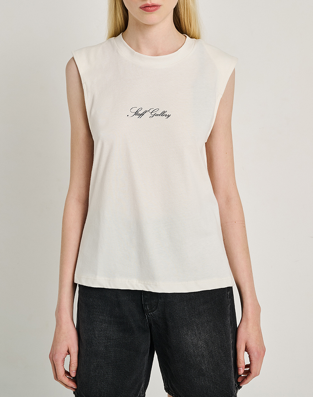 STAFF Αmber Sleeveless Top 100% Cotton 63-401.055-Ν0010 White