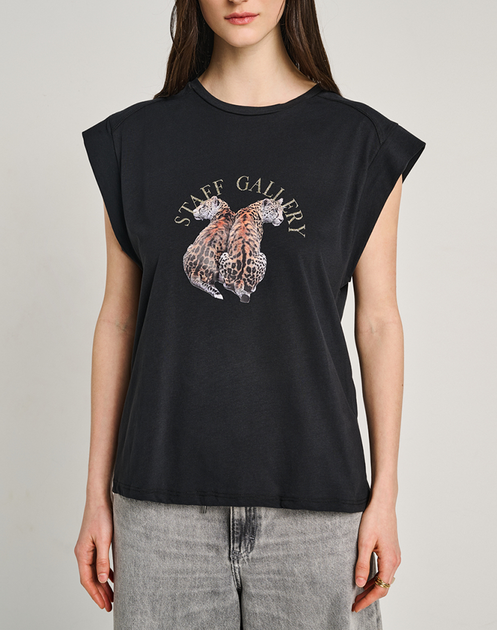 STAFF Savanah Sleeveless Top 100% Cotton 63-416.055-Ν0090 Black