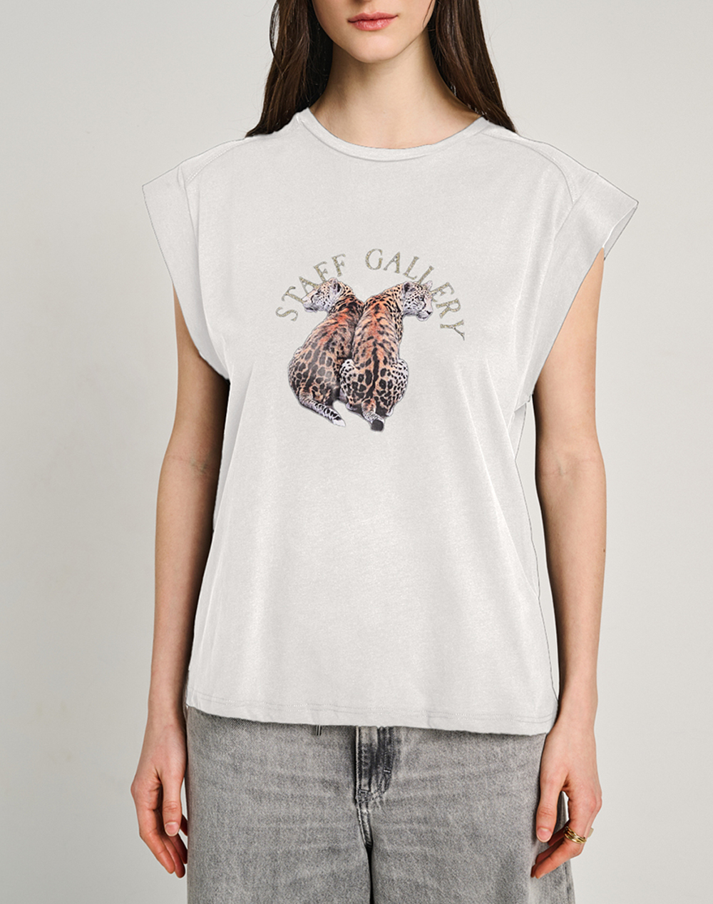 STAFF Savanah Sleeveless Top 100% Cotton 63-416.055-Ν0010 White