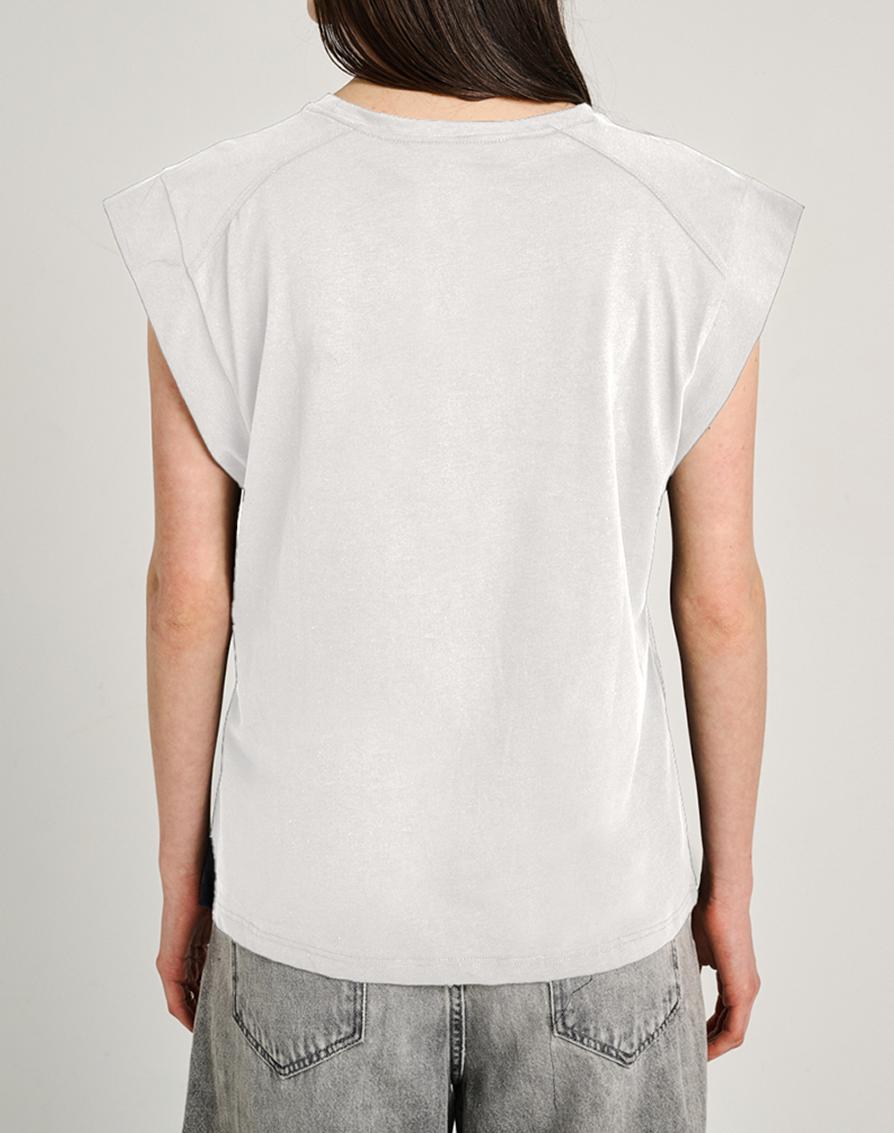 STAFF STAFF Savanah Sleeveless Top 100% Cotton 63-416.055-Ν0010 White - 2