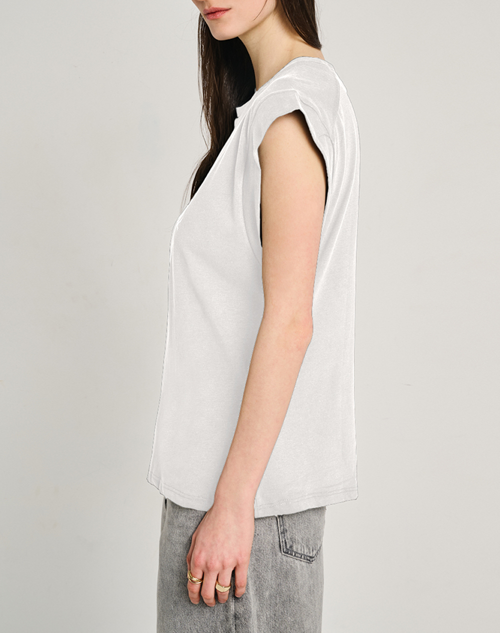 Staff Savanah Sleeveless Top 100% Cotton 63-416 055-Ν0010 White Γυναικεία ρούχα μπλούζες Τοπ Κορμακια Politikos Shop Πολιτικός
